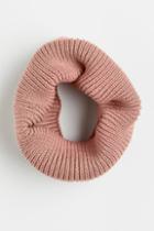 H & M - Jacquard-knit Tube Scarf - Pink