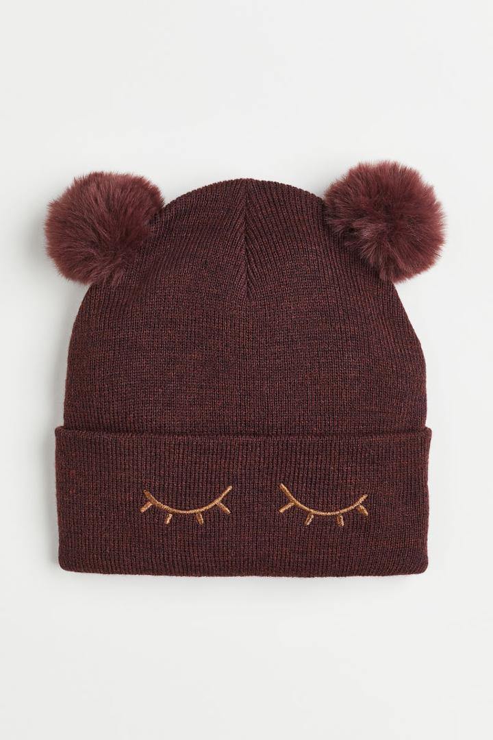 H & M - Pompom Hat - Beige
