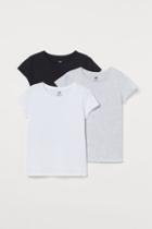 H & M - 3-pack Cotton T-shirts - White