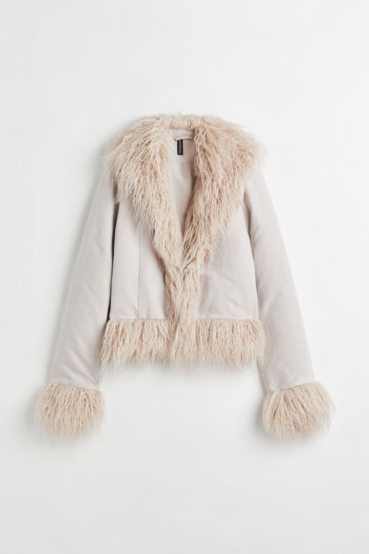 H & M - Tie-front Jacket - Beige