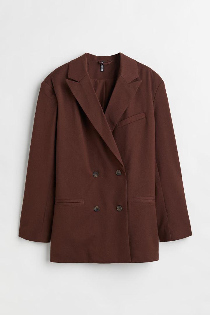 H & M - Oversized Jacket - Brown