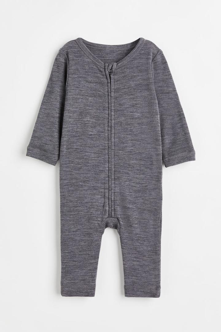 H & M - Wool Jumpsuit - Gray