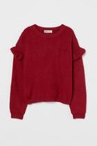 H & M - Oversized Knit Sweater - Red