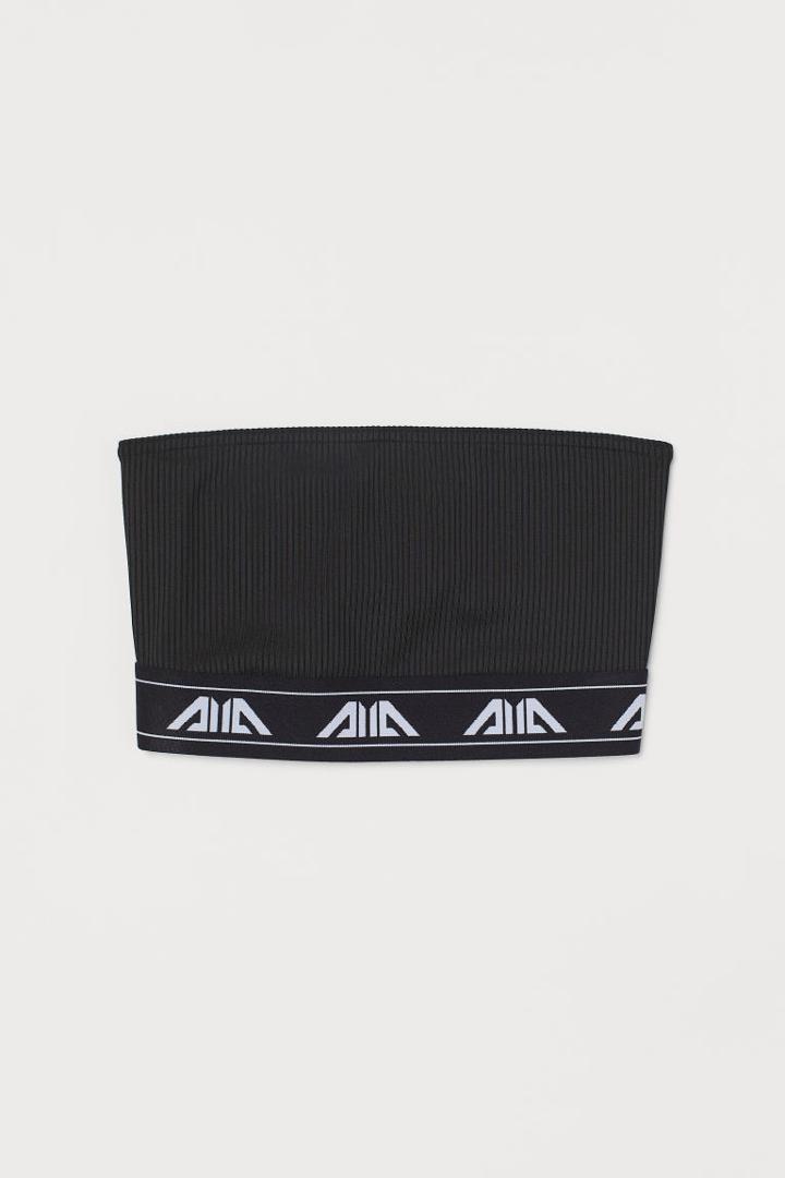 H & M - Crop Tube Top - Black