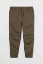 H & M - Regular Fit Twill Joggers - Green