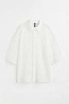 H & M - Mesh Shirt - White