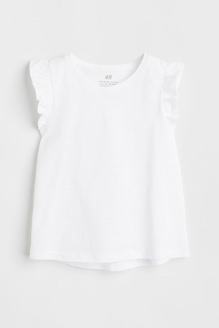 H & M - Jersey Top - White