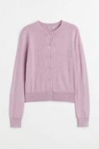 H & M - Fine-knit Cardigan - Pink