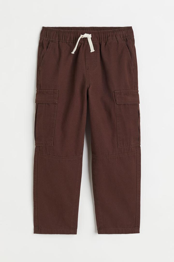 H & M - Cotton Cargo Pants - Brown