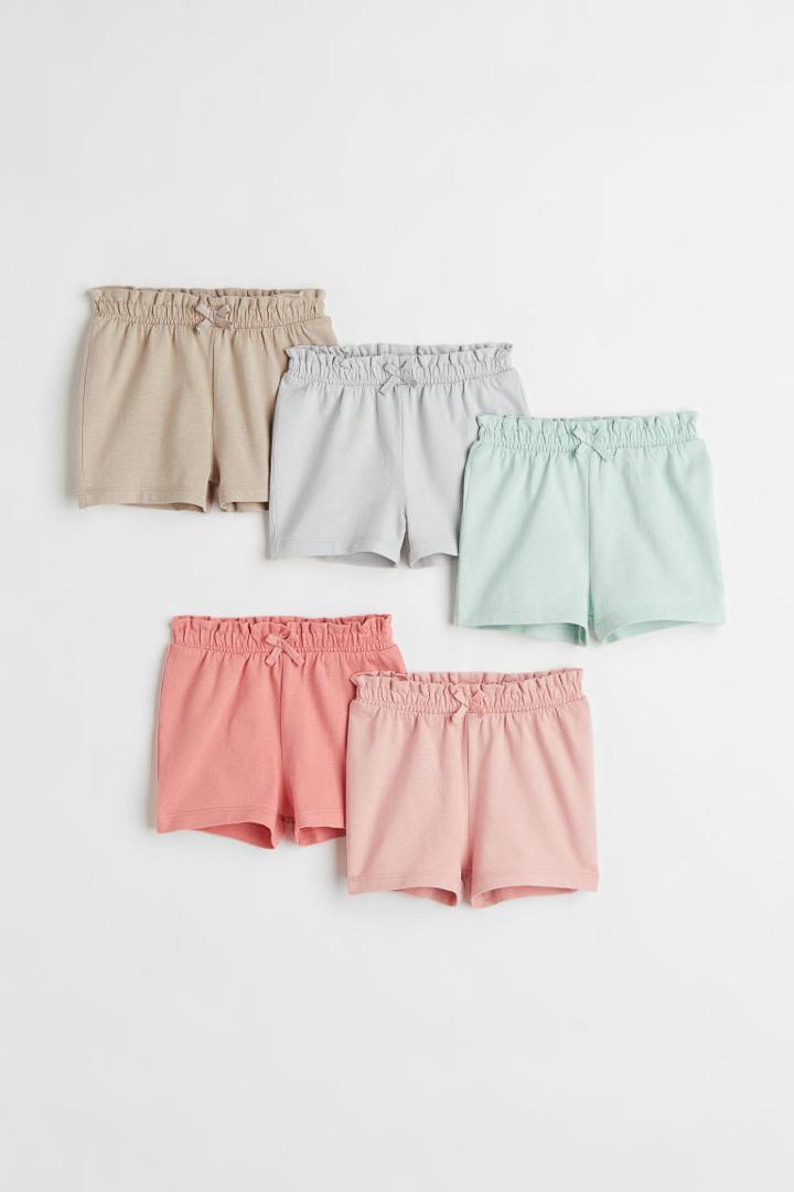 H & M - 5-pack Cotton Shorts - Pink