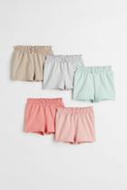 H & M - 5-pack Cotton Shorts - Pink
