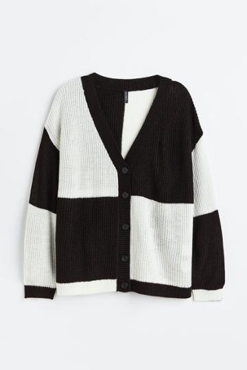 H & M - H & M+ V-neck Cardigan - Black