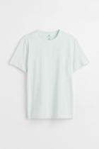 H & M - Slim Fit Round-necked T-shirt - Turquoise
