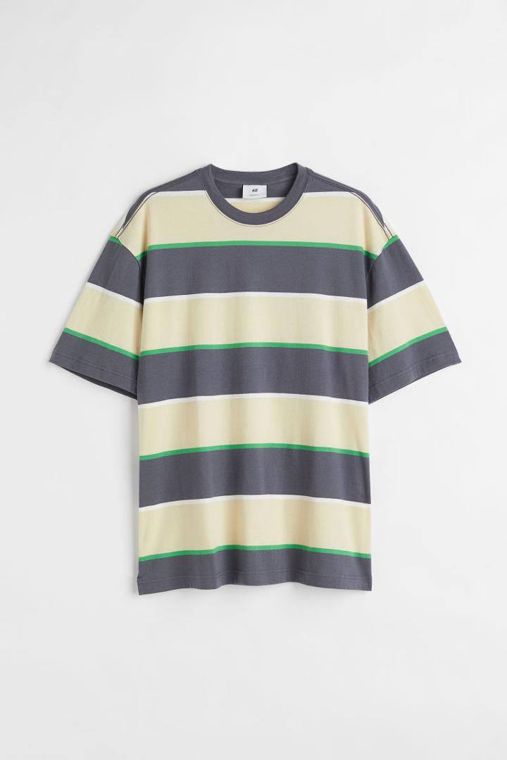 H & M - Patterned T-shirt - Yellow