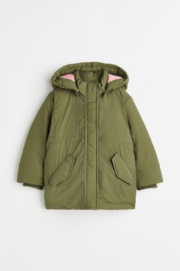 H & M - Padded Nylon Parka - Green