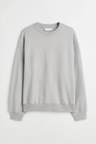 H & M - Oversized Fit Cotton Sweatshirt - Gray