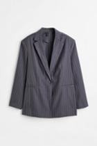H & M - Oversized Twill Jacket - Gray