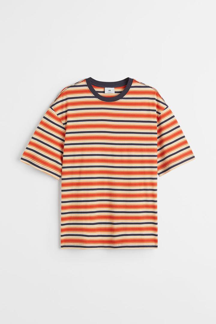 H & M - Relaxed Fit Cotton T-shirt - Orange