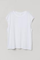 H & M - Jersey Sleeveless Top - White