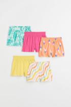 H & M - 5-pack Jersey Shorts - Yellow