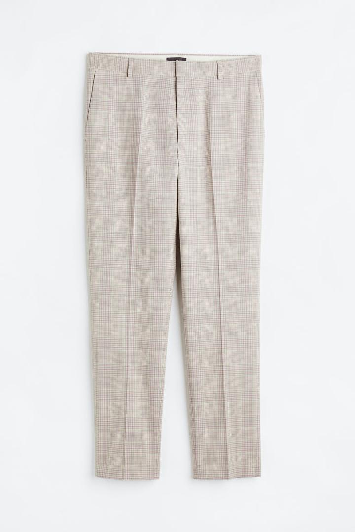 H & M - Slim Fit Pants - Beige