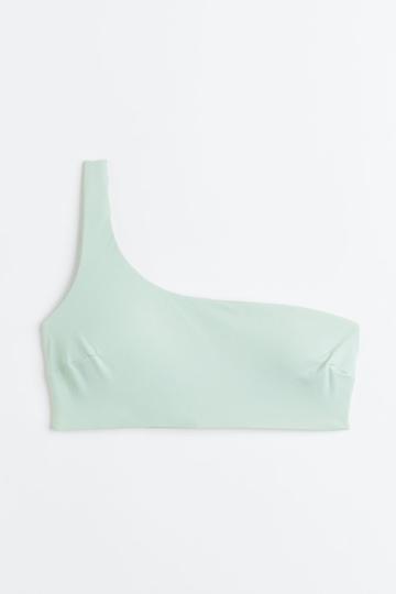H & M - One-shoulder Bikini Top - Green