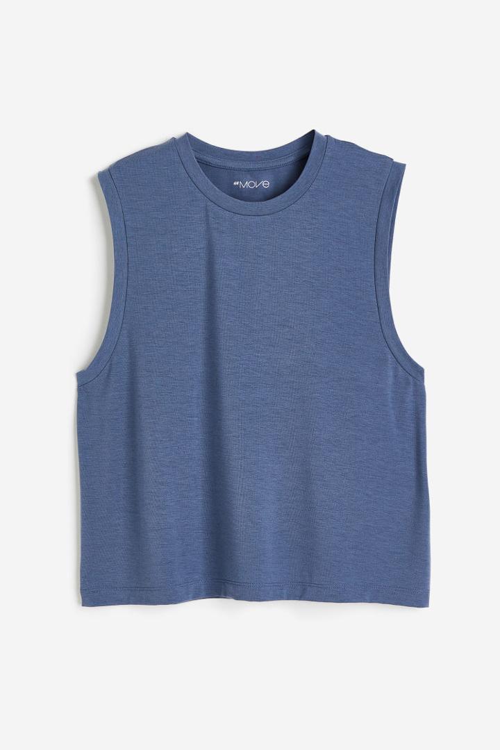 H & M - Drymove&trade; Boxy Sports Tank Top - Blue