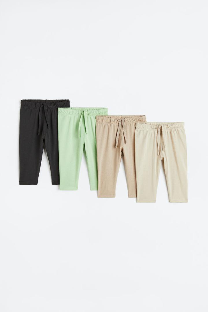 H & M - 4-pack Cotton Jersey Joggers - Beige