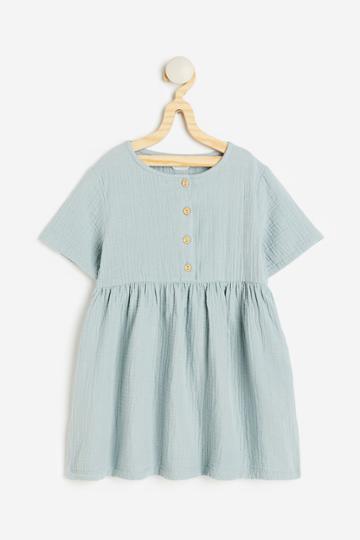 H & M - Double-weave Cotton Dress - Turquoise