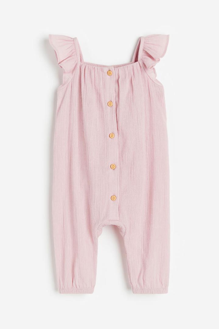 H & M - Cotton Romper Suit - Pink