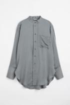 H & M - Cotton Poplin Shirt - Blue