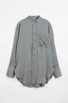 H & M - Cotton Poplin Shirt - Blue