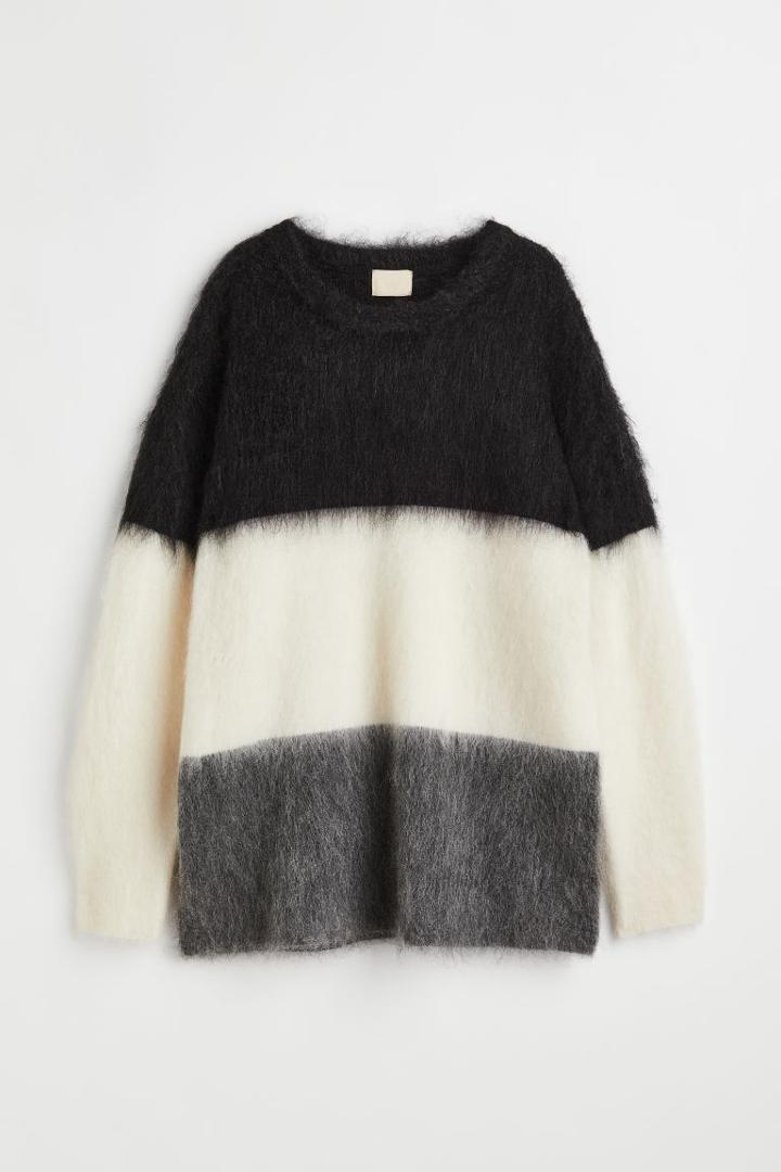 H & M - Mohair-blend Sweater - Gray