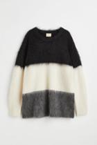 H & M - Mohair-blend Sweater - Gray