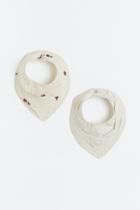 H & M - 2-pack Triangular Linen Scarves - Beige