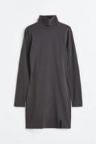 H & M - Turtleneck Bodycon Dress - Gray