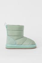 H & M - Padded Boots - Green