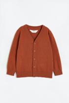 H & M - Fine-knit Cotton Cardigan - Orange