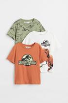 H & M - 3-pack Printed T-shirts - White