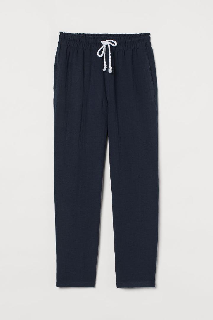 H & M - Pull-on Viscose-blend Pants - Blue