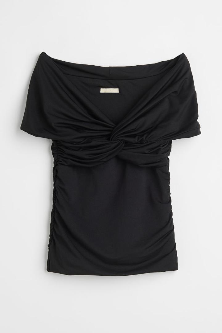 H & M - Off-the-shoulder Top - Black