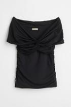 H & M - Off-the-shoulder Top - Black