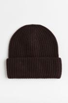 H & M - Rib-knit Cashmere Hat - Beige