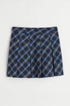 H & M - Short Twill Skirt - Blue