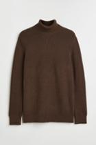 H & M - Regular Fit Turtleneck Sweater - Beige