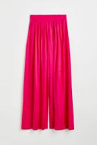 H & M - Wide Crped Pants - Pink