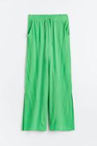 H & M - Crped Pull-on Pants - Green