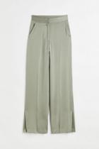 H & M - Satin Pants - Green