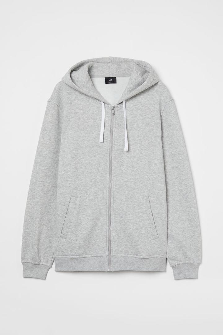 H & M - Relaxed Fit Hooded Jacket - Gray