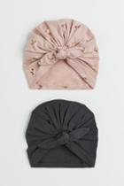 H & M - 2-pack Turbans - Gray